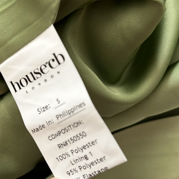 NEW House of CB Faye Corset Satin Dress Pistachio Green Size Small - Picture 8 of 9